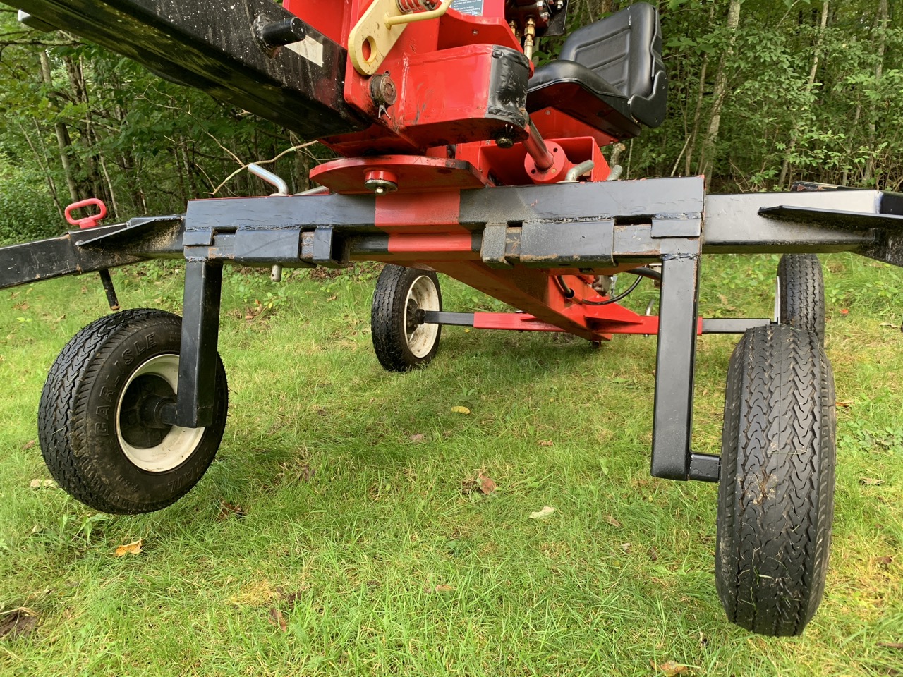 Second set of wheels added to Harbor Freight backhoe trencher
